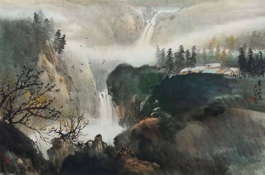 水墨山水 鍾木池老師 Chinese Ink Painting-Landscape Class by Chong Buck Tee