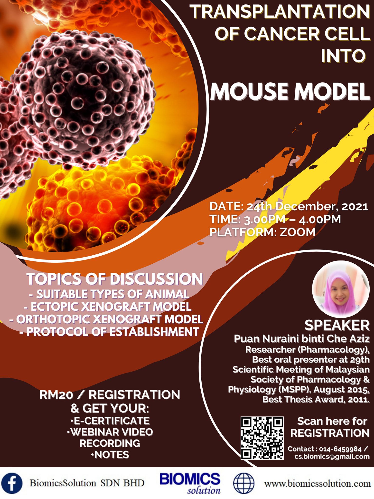 Transplantation of Cancer Cell into Mouse Model