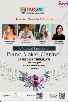 2024 TAR UMT Music Recital Series: A Musical Tapestry of Piano, Voice, and Clarine